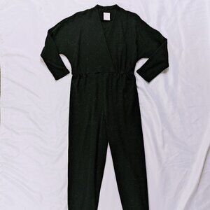 Vintage Byer Too! Black Long Sleeve Jumpsuit Size 11 (Med) Elastic Waist
